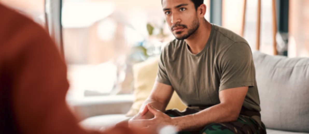 veteran sitting with a doctor discussing methadone treatment